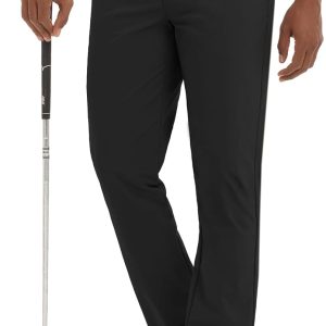 Men's Golf Pants Classic Fit - Quick Dry Performance Trousers Water Resistant Lightweight Work & Travel Slacks