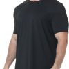 Men's Quick Dry Running T-Shirt Lightweight Mesh Breathable Tee Moisture Wicking Athletic Shirt for Gym Casual Wear