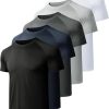 Mens Workout Shirts Quick Dry Performance Short Sleeve Athletic Shirts