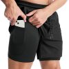 Men's 2 in 1 Running Shorts 5" Workout Gym Athletic Shorts for Men Quick Dry Lightweight Training Shorts with Pockets