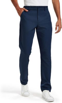 Men's Classic Fit Stretch Golf & Dress Work Pants 30''/32''/34'' - All-Day Comfort Performance Trousers for Business & Travel