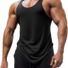 Mens Workout Tank Tops Fitness Bodybuilding Sleeveless Gym Muscle Stringer Shirts