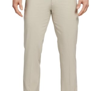 Mens Golf Straight-fit Flat-Front Pants