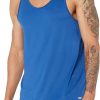 Men's Quick Dry Tech Stretch Active Sleeveless Gym Tank Top Workout Shirt