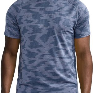 Mens Workout Shirts Quick Dry Short Sleeve Athletic Running Gym T Shirt