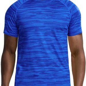 Men's Workout Shirts Short Sleeve,Quick Dry Athletic Running Performance Crewneck T-Shirt Moisture Wicking