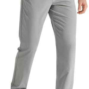 Mens Golf Pants Stretch Work Dress Pants 30"/32"/34" Quick Dry Lightweight Casual Comfy Trousers with Pockets