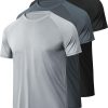 Workout Shirts for Men, Moisture Wicking Quick Dry Active Athletic Men's Gym Performance T Shirts