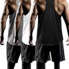 Tank Tops Men Y-Back Muscle 3 Pack Dry Fit Sleeveless Workout Tank Tops for Men Mesh Material Running Gym