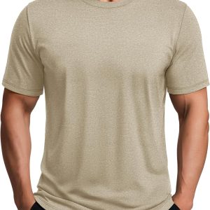 Mens Workout Shirts Dry Fit Athletic Short Sleeve Tshirts Moisture Wicking Gym Running Performance Shirt